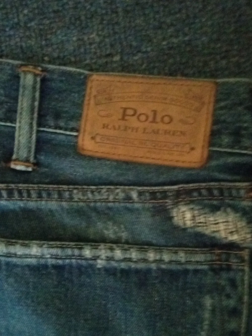 Polo By Ralph Lauren 40x30 Straight Fit Distressed Jeans Prestine Worn 3x🔥🔥